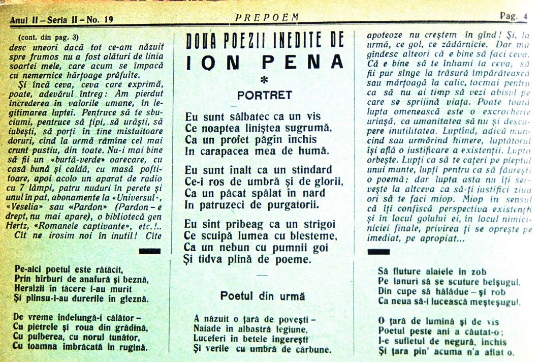 ion pena - poezii - prepoem an ll - nr 19 - seria ll
